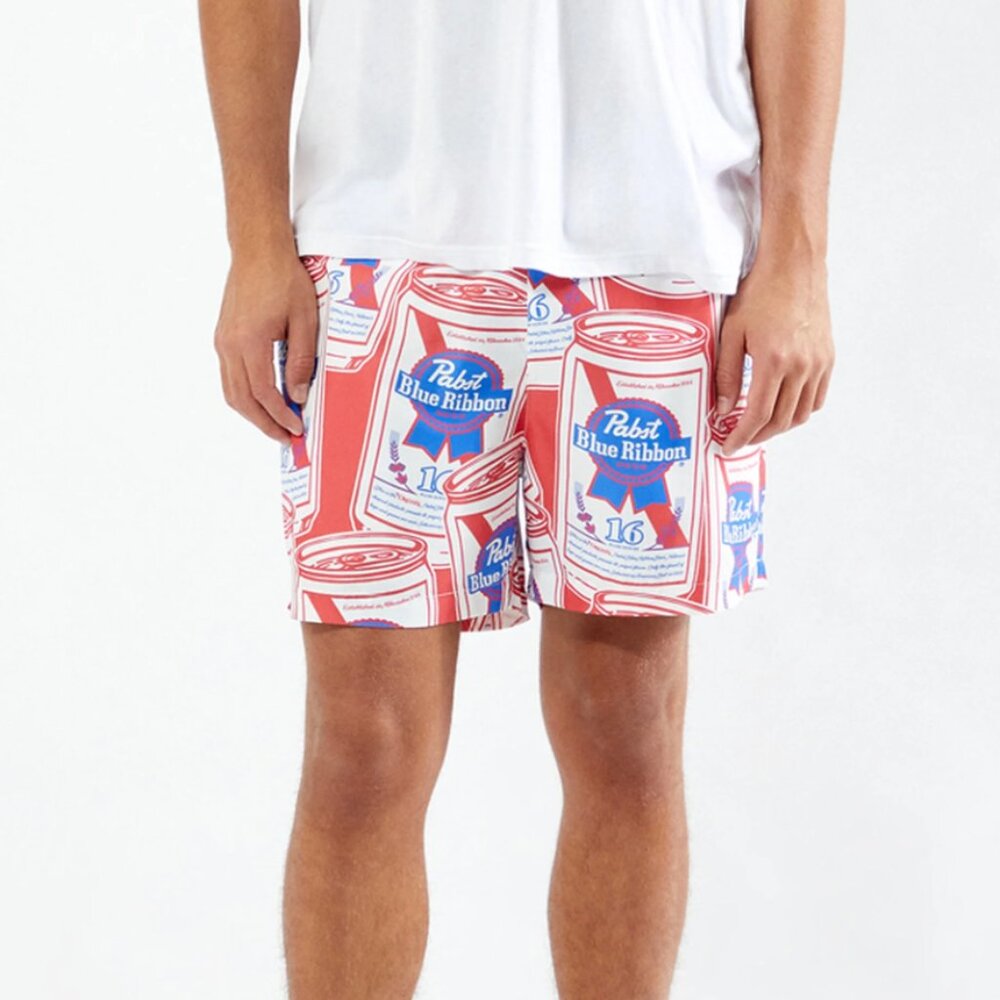 Pabst Blue Ribbon 5" Swim Trunks